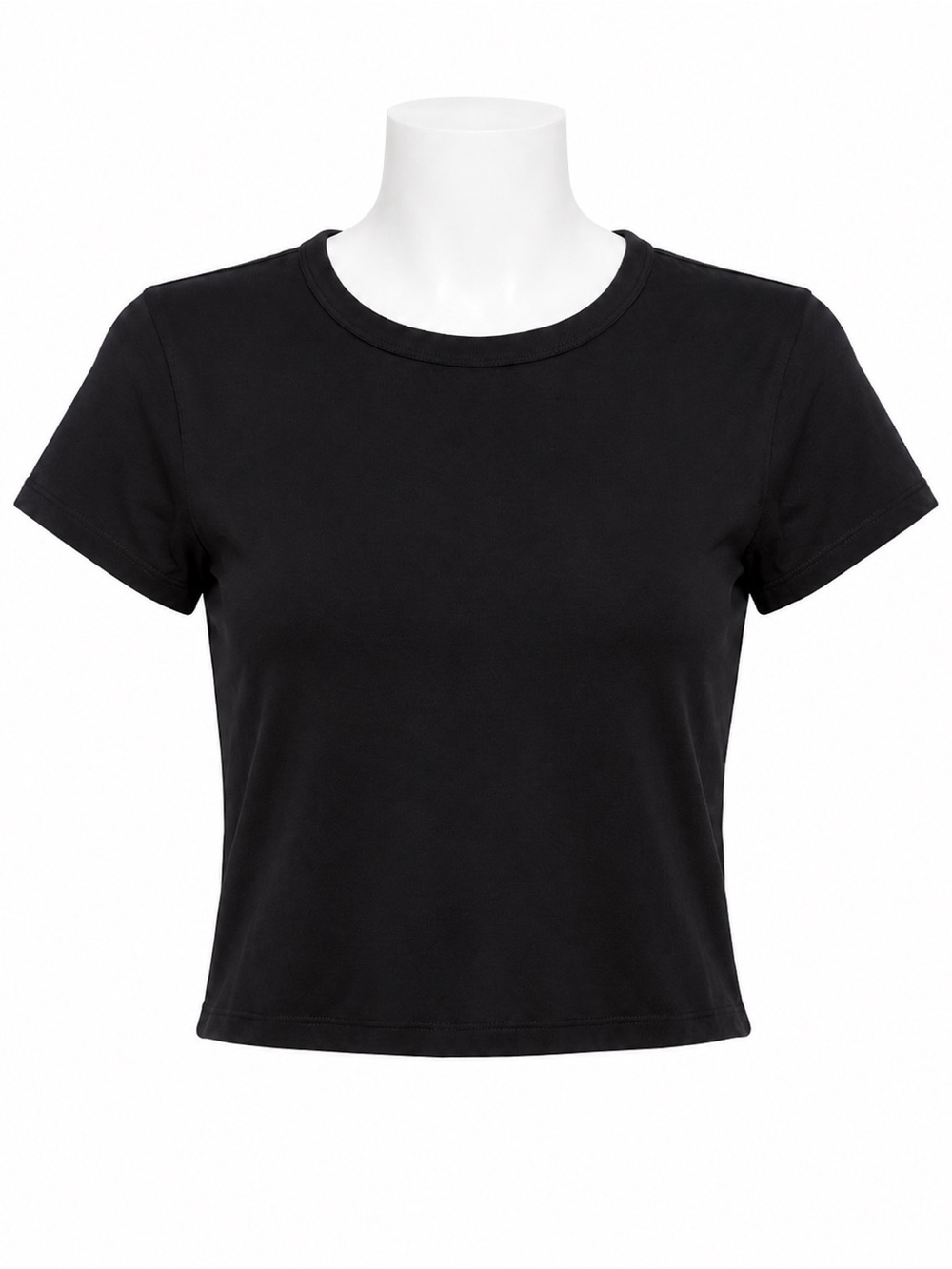 Size 4 Lululemon Classic-Fit Cotton-Blend Tee Black Short Sleeve BNWT